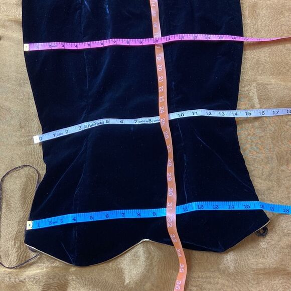 Vintage Karen Lucas For Niki ILGWU Made In USA Velvet Woman Dress Size 12 - Picture 15 of 16